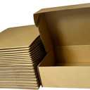 13x10x4 inches pack of 18 shipping boxes, Brown Corrugated Cardboard Mailer Box for small Business packaging supplies, packing and Wrapping Mailing Present (13104)