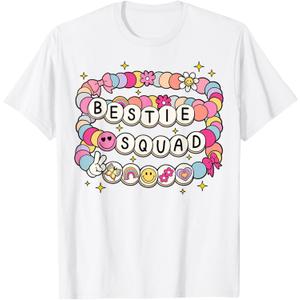 Bestie Squad Bracelets Best Friends Matching Girls T-Shirt, Size Small