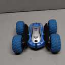 KKONES Remote Control Car, 2.4GHz Double Sided 360 Flips Rotating Electric Race RC Stunt Car, LED Wheel & Headlight High Speed Off Road Cars Toy Gift for 3 4 5 6 7 8-12 Year Old Boy Toys (Blue)