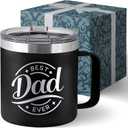 Best Dad Ever Gifts for Fathers Day Mug from Daughter - Dad Mug Tumbler Dads Gifts for Christmas Drinking Cup - Dad Birthday Papa Present - Father Birthday Gift 14oz Stainless Steel Tumbler with Lid