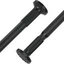 Tension Curtain Rod 51-166 Inch, Dual-End Adjustable Outdoor Curtain Rod, No-Drill Carbon Steel Rust-Resistant Spring Shower Rod, Extra Long for Patio Bathroom Window, Easy Install 1.26-Inch Diameter (51-166")