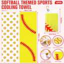 Mindsoft 6 Set Softball Cooling Towels for Sports Team Gifts with Carrying Pouch 40 x 12 Inch Softball Towels Bulk Microfiber Ice Cooling Rags for Birthday Party Favors Swag Bag Stuffers