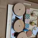 Tiny Land Wooden Baby Walker with Activity Center, Montessori Push Walker