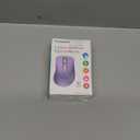 memzuoix 2.4G Wireless Mouse, 1400 DPI Computer Mice with USB Receiver, Portable Wireless USB Mouse Battery Powered Cordless Mice for Laptop, PC, Desktop, 5 Buttons (Lilac)