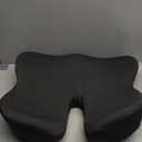 Seat Cushion for Tailbone & Sciatica Pain Relief - Plush Yet Supportive Ergonomic Memory Foam Chair Cushions for Office Chair, Car, Wheelchair,Airplane & Long Sitting (Gray)