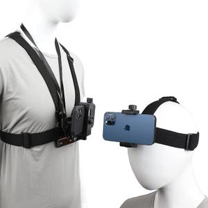 PellKing Mobile Phone Chest Strap Harness Mount Head Strap Holder Kit for POV/VLOG,Cell Phone Clip Compatible with iPhone,Samsung,GoPro Hero 9, 8,7, 6, 5, 4, 3,2, 1,AKASO,DJI Osmo,and Action Cameras