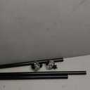 1 Inch Curtain Rods 36 to 72 Inches (3 to 6 ft) Telescoping Single Drapery Rod, USFOOK Black Curtain Rods for Windows 24 to 68 Inches with Translucent Finials