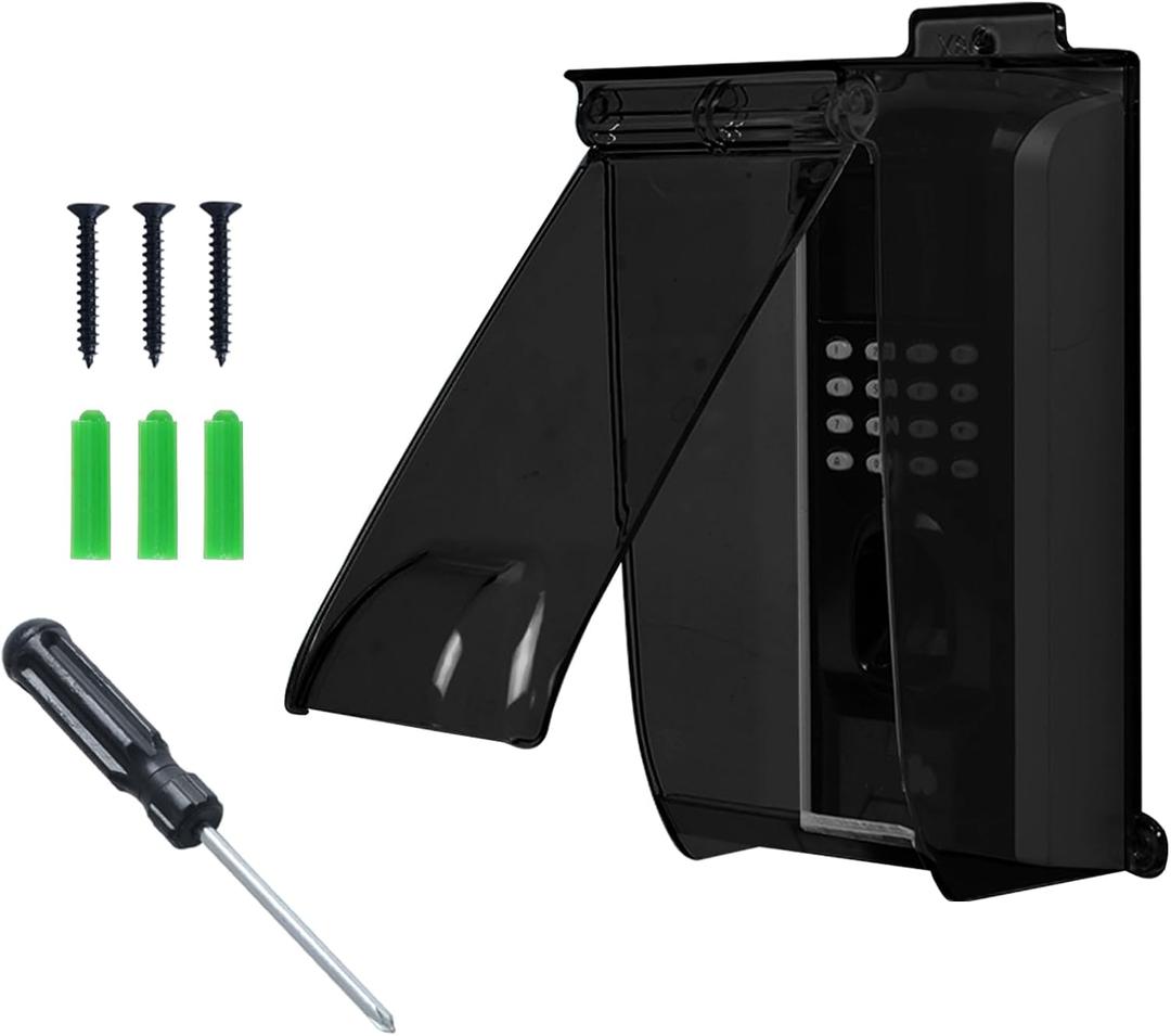 Outdoor Flip Sun Keypad Cover,Access Control Rain Cover, Weatherproof protective,Flip Cap Door Keypad Waterproof cover,Keypad Rain Covers Compatible for Door Keypad/Lock Keypad