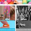 Vodolo Silicone Hair Beads for Kids Girls,Silicone Beads for Hair Braids,Large