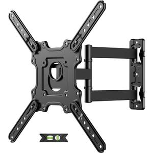 USX MOUNT Full Motion TV Wall Mount for 26-60 inch up to 77 lbs, Single Stud Corner TV Mount Bracket with Swivel Tilt Articulating, Monitor Wall Bracket Fit Max VESA 400x400mm