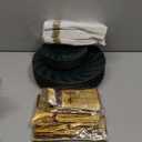 YOUBET 150PCS Emerald Green Plastic Plates - Green and Gold Disposable Dinnerware Include 50 Plates, 25 Knives, 25 Forks, 25 Spoons, 25 Napkins Ideal for Party & Wedding