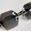 BVLGARI Serpenti BV6163 Black Gold Snake Scales Geometric Fashion Sunglass 6163