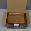 2 Pack Rectangular Wooden Cake Stand, 4 x 6.3 Mini Cake Plate Holder with Clear Glass Bell, Cake Display Server Tray for Kitchen, Birthday Parties, Weddings, Baking Gifts