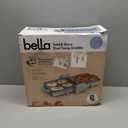 Bella 10"x 20" Ceramic Fold-n-Store Dual Temp Griddle, Fits-anywhere Kitchenware, EverGood Ceramic Nonstick Coating, 2 Temperature Zones up to 400F, Dishwasher Safe Drip Tray, 1500 Watt, Seaglass