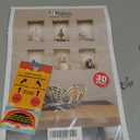 The Nisha 6 PC Pack Art Magic Pictures Peel and Stick 3D Vinyl Removable Wall Sticker Decals DIY Sticky Backsplash (Lighting Spots), White Sculptures and Black Yoga 660