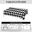 Swono Diamond Rectangle Tablecloth Geometric Black White Diamond Pattern Table Cloth Dining Table Cover for Home Kitchen Restaurant Party Buffet Picnic, 52x70 Inch