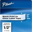 Brother Genuine P-Touch TZe-131S Economy Label Tape, Standard Laminated P-Touch Tape, Black on Clear, Perfect for Indoor or Outdoor Use, Water Resistant, 12mm (0.47) Wide x 4m (13.1) Long