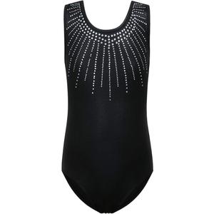BAOHULU Gymnastics Leotards for Girls Shiny Jewels Kids Athletic Apperal Dance Outfit B199 Black, 10A