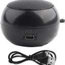 Mini Portable 3.5mm Speaker Strong Built-in Battery for Mobile Phones MP3 PC Laptop (Black)