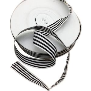 White and Black Grosgrain Stripe Ribbon Striped Trimming Patriotic Ribbon Belt Width 1inch for Clothing Embellishments Christmas Party Supplies 50 Yards (5 White 4 Black)