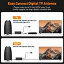 TV Antenna Indoor, Smart Antenna 600+ Miles Coverage Range, HD TV Antenna for Local Channels, Support 4K 1080P, Includes Signal Amplifier & 18ft Coaxial Cable, Support All TV. (Black)