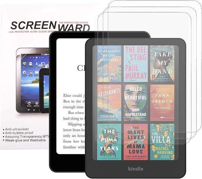 BHHB Pack of 2 Screen Protectors Compatible with Kindle Paperwhite 7 Inch 12th Generation 2024 and Kindle Colorsoft Signature Edition, 2025 Anti-Glare Screen Protector PET Screen Protector Full