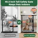 40.5" Extra Tall Baby Gate for Doorways, 54.7-60.2 in Wide Dog Pet Gates