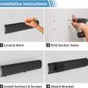 Heavy Duty Steel Gun Rack - Wall Mount, Adjustable 4/8/12 Slot Indoor Gun Racks, Securely Display Shotgun & Rifle