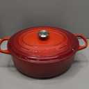 Le Creuset Enameled Cast Iron Signature Oval Dutch Oven, 9.5 qt., Cerise
