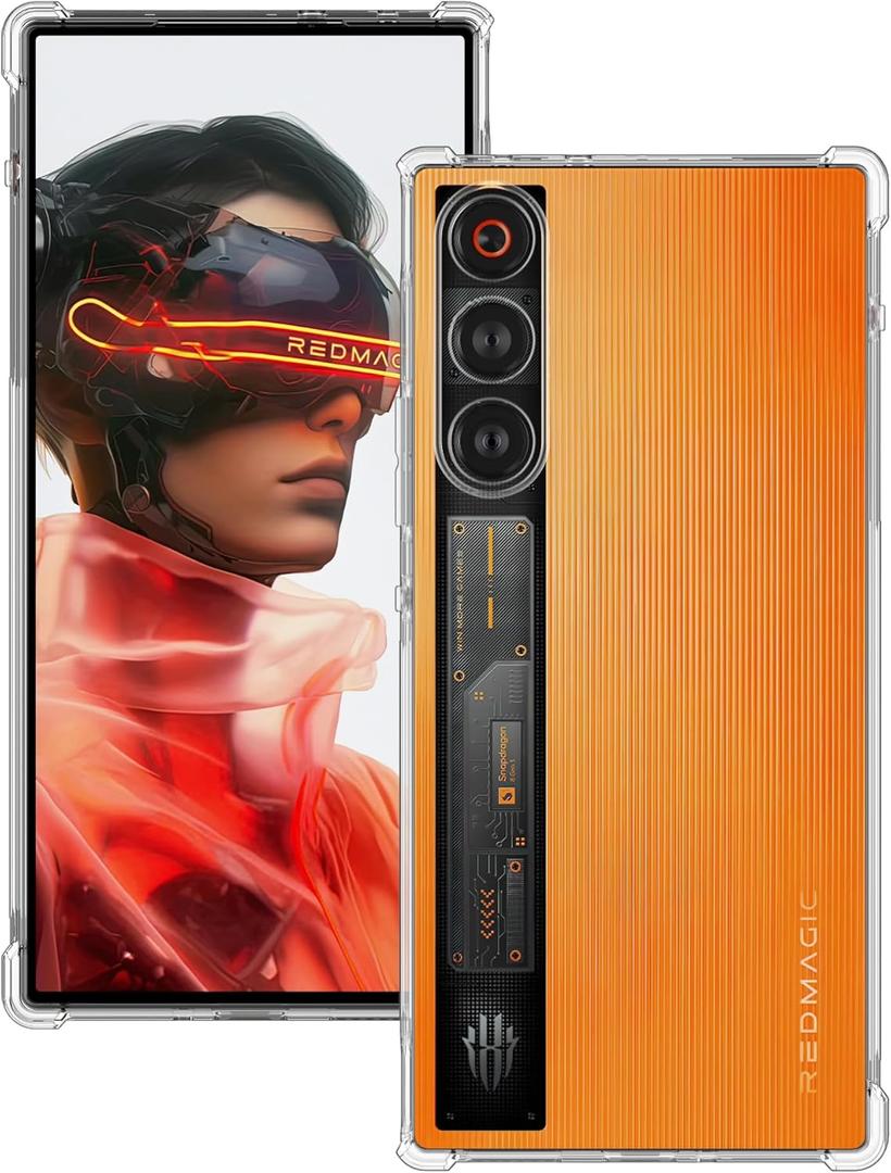 Foluu Clear Case for Nubia RedMagic 10 Air - Slim Fit Scratch Resistant TPU Silicone Reinforced Corners Protective Cover for Nubia Red Magic 10 Air 2025