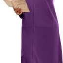 Ekouaer Women Zipper Robe Long Sleeves House Coat Soft Bathrobe Sleepwear with Pockets Housecoat Loungewear (Medium, Bright Purple)