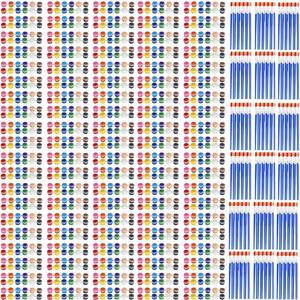 GEHUIZER Mini Paint Set, 100 Pack Washable Paint Strips Kit with 200 Painting Brushes, 12 Colors Bulk Mini Acrylic Paint Set for Painting Craft