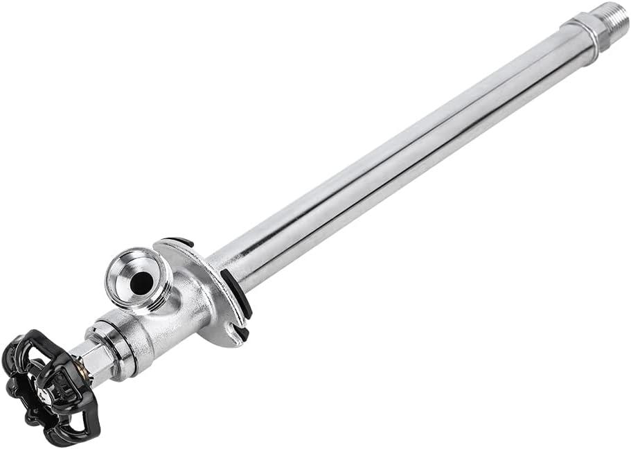 EFIELD 8-Inch Long Frost Free Sillcock 1/2 inch Mip x 3/4 inch Hose Bibb, Brass, Chrome Plated Brass Body,(SILLCOCK013)
