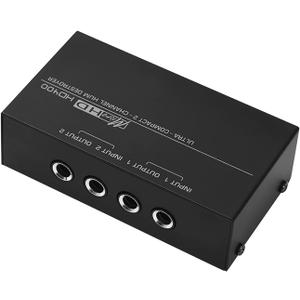 Ultra-Compact Hum Destroyer 2-Channel Hum Eliminator Noise Filter with 1/4 Inch TRS Inputs Outputs