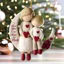 Jesuspirit Grandmother & Grandchild Christmas Ornament  Mother and Me, Acrylic Ornament for Grandmother, First 2025 (I Love You to The Moon and Back - Boy)