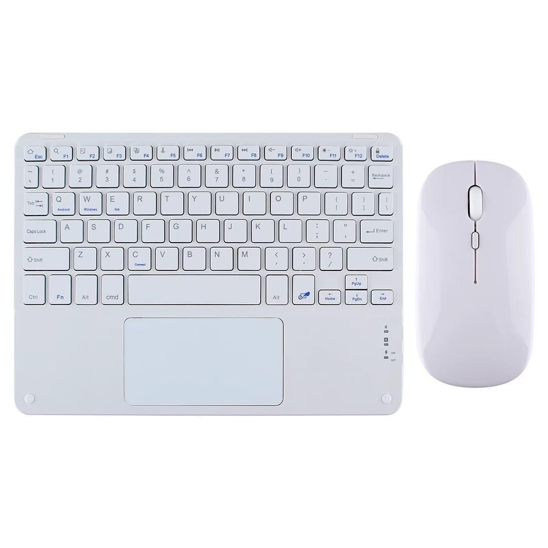 Ultra-Slim Bluetooth Keyboard with Built-in Touchpad and Mouse Portable Mini Wireless Keyboard Rechargeable 7-Color Backlit for Apple iPad iPhone Samsung Tablet iPhone Smartphone iOS Android Windows