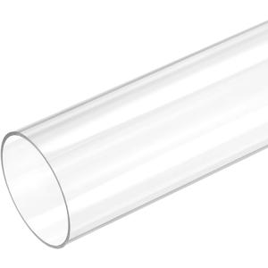 MECCANIXITY Plastic Pipe Rigid Polycarbonate Round Tube Clear 1.85"(47mm) ID 2"(50mm) OD 14" (350mm) High Impact for Lighting, Models, Water Plumbing