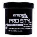 AmPro Pro Styl Styling Gel - Protects and Strengthens Your Strands - Non-Flaking, Alcohol Free, Vegan Formula - Flexible, Touchable Hold for All Hair Textures - Super Hold - 6 oz (6 Ounce (Pack of 1))