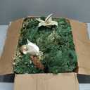 SHareconn 9FT Prelit Christmas Garland Decorations with Multi-Color LED Lights, Battery-Operated Timer, Lighted Garland with Ball Poinsettia for Mantle Table Fireplace Stairs Railing Indoor Decor