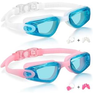 Aegend Kids Swim Goggles, Pack of 2 Swimming Goggles for Children Boys & Girls Age 3-14