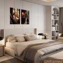 NCYEL 2Pcs Dark Academy Canvas Wall Art Painting Book Reading Print Vintage Style Drawing Gothic Poster Girl Street Scene Picture Library Study Bedroom Decor Literature Gallery 16x24 Inch Unframed (16"Wx24"H2)