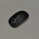 VssoPlor Wireless Mouse, 2.4G Slim Portable Computer Laptop Mouse with Nano Receiver Quiet Silent Optical Mice for Notebook, PC, Laptop, Computer-Black and Silver