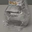 TENDER EPOCH Bathroom Counter Organizer Countertop Storage Skincare Countertop Makeup Organizer Cosmetics Skincare Organizers Holder for Perfume-Clear White-Silver Pole