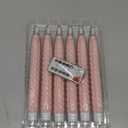 Pink Easter Flameless Taper Candles Pastel Flickering with Remote Timer, 3D Wick LED Spiral Wedding Candles Battery Operated 6 Pack Real Wax Home Birthday Spring Easter Decorations