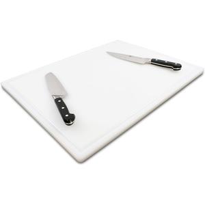 Extra Large Cutting Board 24x18 with Groove, 3/4" Heavy White Plastic