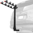 Retrospec Lenox 2-5 Bike Rack Hitch for Car, Truck, SUV - 2in Hitch Mount with Foldable Steel Frame, Anti-Rattle Adapter & Tie Down Straps