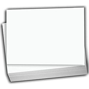 Hamilco White Cardstock Thick Paper - 5 x 7" Blank Heavy Weight 120 lb Cover Card Stock - 100 Pack