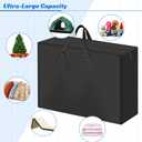 Foldable Mattress Storage Bag, 39.7" X27.5" X13" Portable Waterproof Carry Case for Trifold Memory Foam Twin&XL Twin Folding Mattress, 600D Oxford Heavy Duty Camping Bag, Black