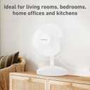 Holmes 12 Inch Oscillating Table Fan 3 Speeds 75 Degree Wide Angle Oscillation 15 Degree Adjustable Head Tilt Quiet Cooling for Home Office Bedroom Manual Control White