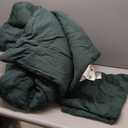 Bedsure Queen Size Comforter Set Emerald, Boho Tufted Bed Set, Checkered Farmhouse Shabby Chic Bedding, 3 Pieces, 1 Plaid Geometric Comforter and 2 Pillow Shams